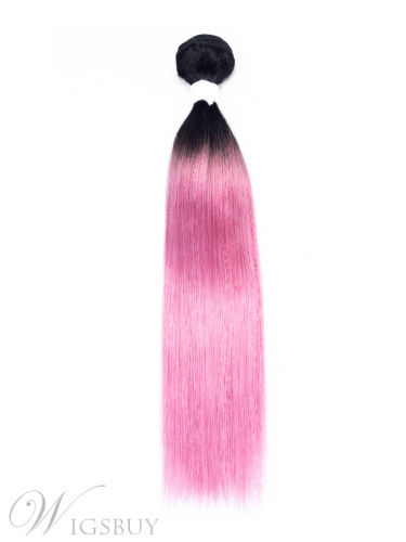 Wigsbuy Straight Human Hair Weave Ombre Color 1 Piece