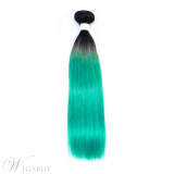 Wigsbuy Straight Human Hair Weave Ombre Color 1 Piece