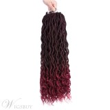 Goddess Locs With Curly Ends Crochet Twist Braids Soft Synthetic Braiding Hair Extension 6pcs