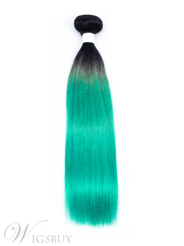 Wigsbuy Straight Human Hair Weave Ombre Color 1 Piece