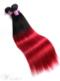 1B/ Burg Ombre Human Hair Straight Weave 1 PC