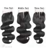 Wigsbuy Body-Wave Human Hair Weaves 4 Bundles With Closure