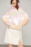 Iridescent Pink Puffer Jacket