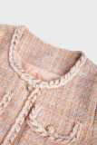 Alfy Pink Round Neck Jacket