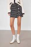 Abigale Black Check Skirt