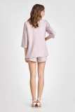 Light Pink Checkered Blazer \u0026 Shorts Set