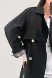 Ellee Black Belt Trench Coat