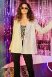 Silver Glitter Oversized Blazer