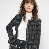 Sequoia Black Tweed Open Front Jacket
