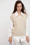 Cozy Beige Sweater Vest