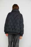 Ciaran Black High Collar Puffer Coat