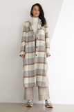 Alaine Plaid Oversized Trench Coat