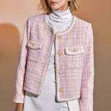 Teo Pink Pocket Textured Jacket