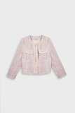 Teo Pink Pocket Textured Jacket