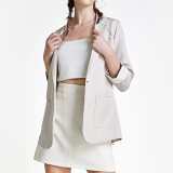 Linen Light Weight Patch Pocket Blazer