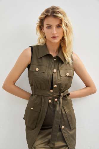 Lucia Olive Short Sleeve Jacket