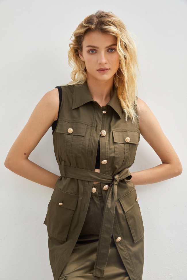 Lucia Olive Short Sleeve Jacket