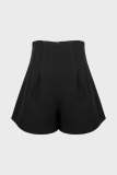 Hania Black High Waist Shorts