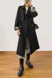 Ellee Black Belt Trench Coat