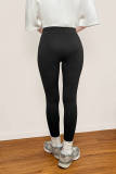 Black High Rise Basic Stretch Leggings