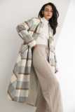 Alaine Plaid Oversized Trench Coat