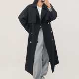 Ellee Black Belt Trench Coat