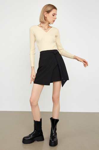 Braulia Beige Rib Sweater