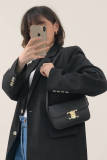 Black Single-Breasted Oversized Blazer