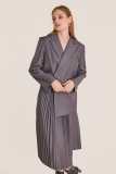 Grey Asymmetric Button Blazer