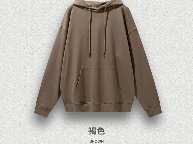 High quality hoodie sweatshirt pure cotton solid color loose for men and women