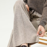Winter women's pure wool wide-leg pants slimming leg long moped pants loose slim high-waisted pants