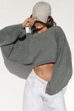 Short Lantern Sleeve Sweatshirt 6 colors