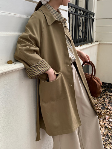 Light Coffee Long Cape