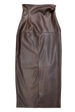 Slim Leather Skirt