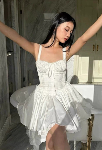 European-style white Dress