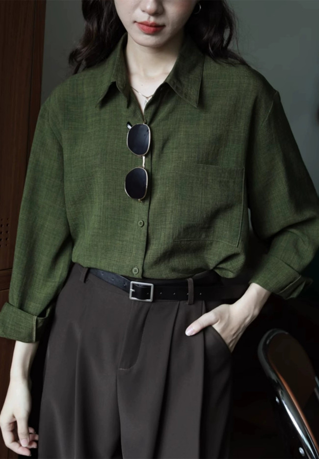 Green Long Sleeve Shirt