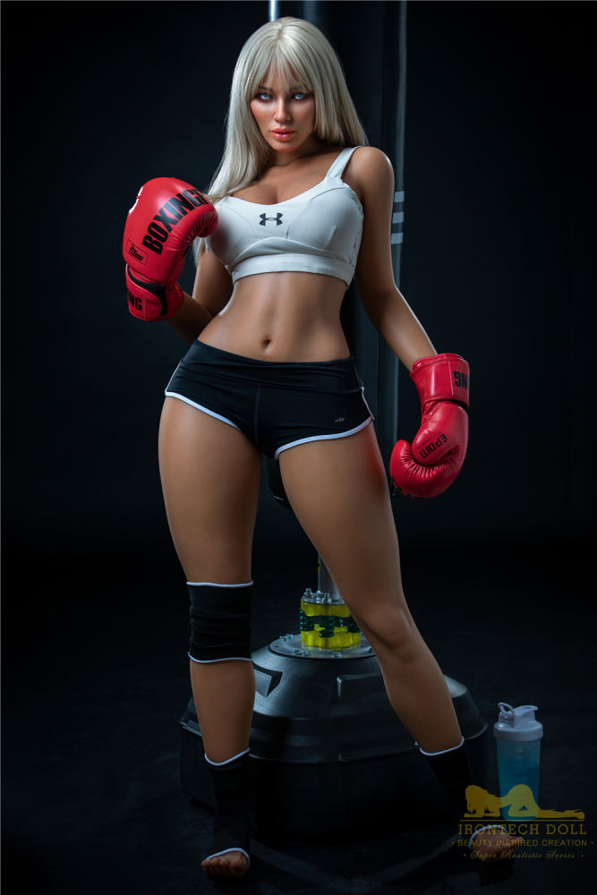 5ft45 E-Cup Highly Simulation Irontechdoll Silicone Sex Doll Hedy The Boxing Girl