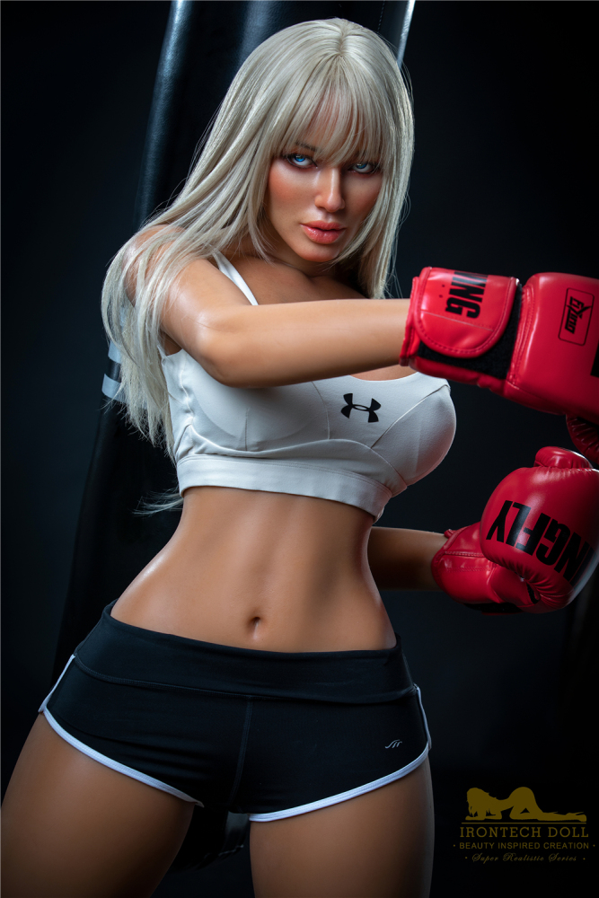 5ft45 E-Cup Highly Simulation Irontechdoll Silicone Sex Doll Hedy The Boxing Girl