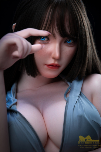 5ft4.5 E-Cup Blue Eye Sexy Freckle Bunny Girl Irontechdoll Ultra Lifelike Silicone Sex Doll Yu