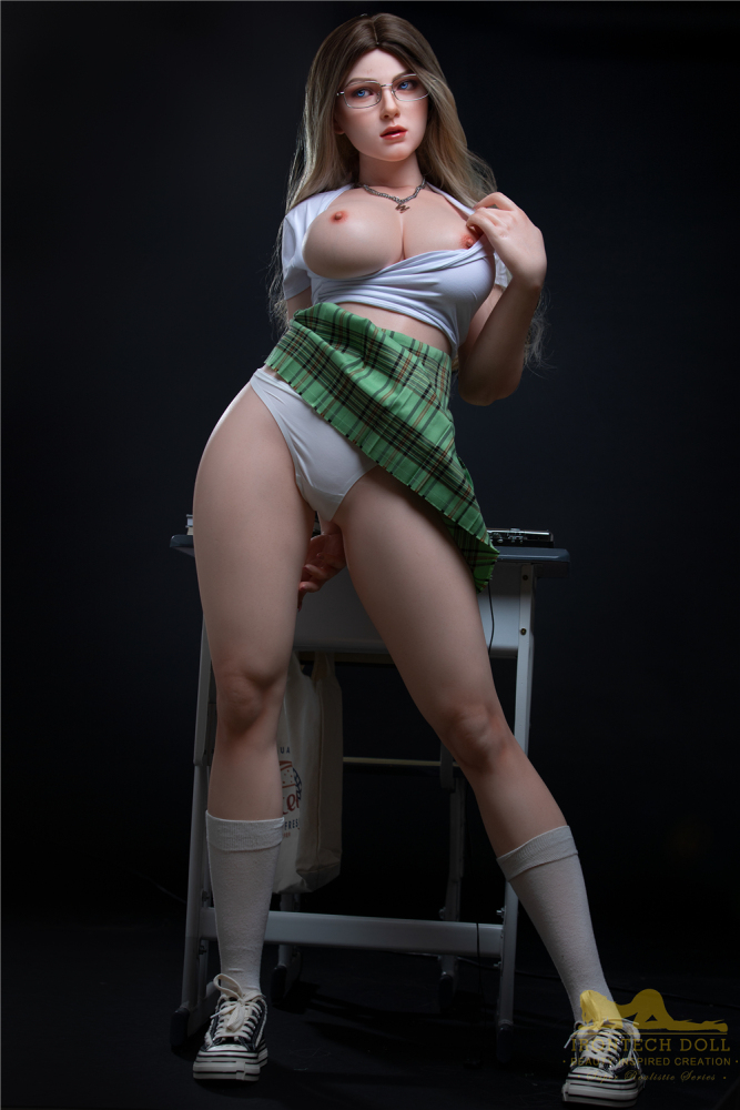 Irontechdoll 5ft5 G-Cup Realistic Silicone Sex Doll Seductive Library Glass Girl Fenny