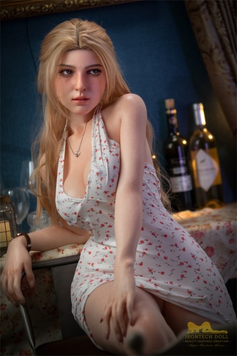 5ft03 F Cup Lifelike Silicone Sex Doll Seductive Blonde Girl Fenny In Luring Dress