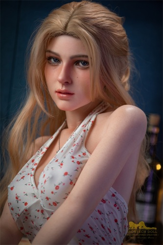 5ft03 F Cup Lifelike Silicone Sex Doll Seductive Blonde Girl Fenny In Luring Dress