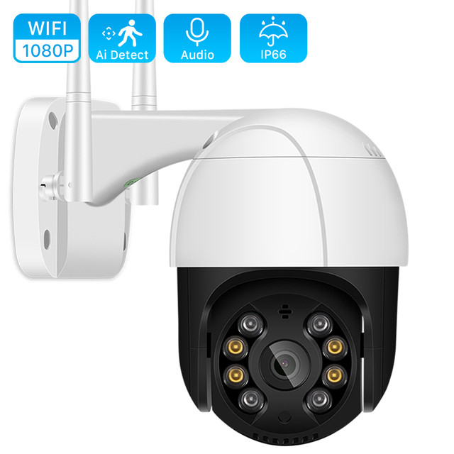 1080P PTZ Wifi IP Camera Outdoor 4X Digital Zoom AI Human Detect Wireless Camera H.265 P2P Audio 2MP 3MP Security CCTV Camera