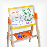 21 Inch Erasable One Key Digital LCD Writing Board Floor Standing Wooden frame Drawing Tablet For Kids Graffito Home  toys