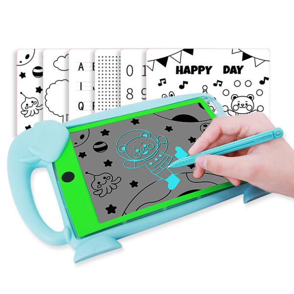 New 8.5 Inch Elephant Trace Copy LCD Doodling Board with 3 sheets paper learning cards one key erasable Painting Pads Educational and Learning Kids Toy
