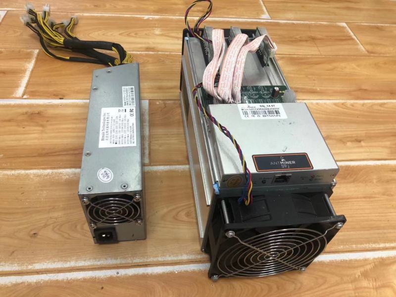 AntMiner USED S9 ~13.5TH/s @ 0.098W/GH 16nm ASIC Bitcoin Miner with Power Supply and Cord