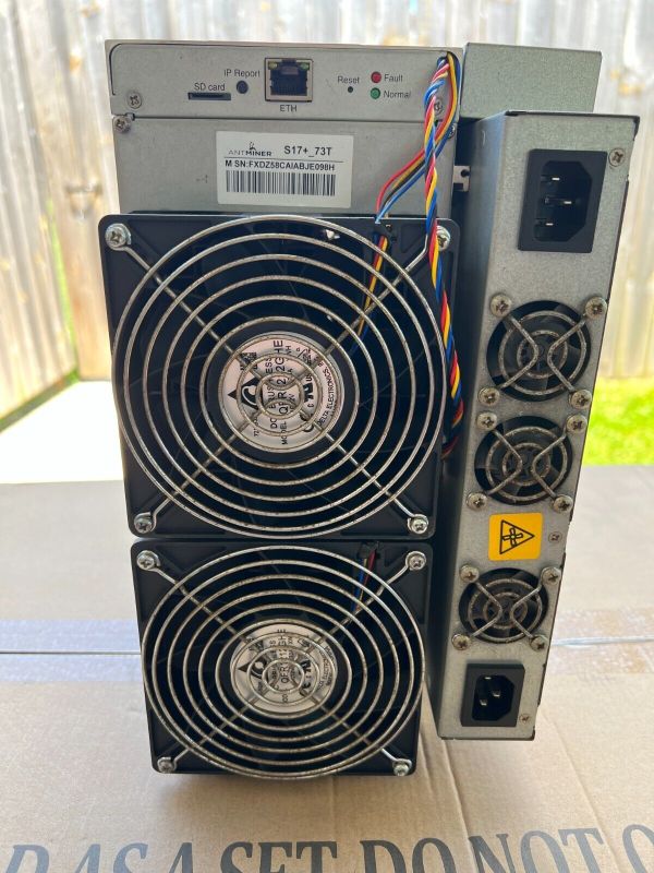 Bitmain Antminer USED S17+ 73TH 7nm ASIC Miner for SHA256 Mining