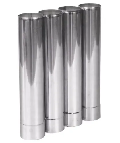 FIREHIKING Stove Pipe 2.36inch / 6cm Stainless Steel Flue Extension Straight Chimney for Outdoor Camping Stove (4 straight) - 14.17in/36cm