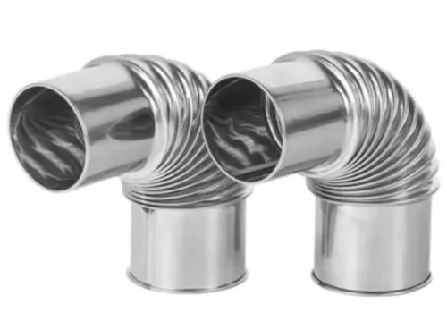 FIREHIKING Elbow Pipe 45 Degree 2.36 inch Stove Pipe 90 Degree Chimney Stainless Steel Flue 9090/9045