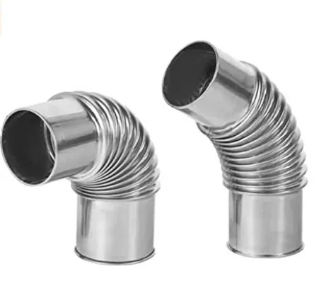 FIREHIKING Elbow Pipe 45 Degree 2.36 inch Stove Pipe 90 Degree Chimney Stainless Steel Flue 9090/9045